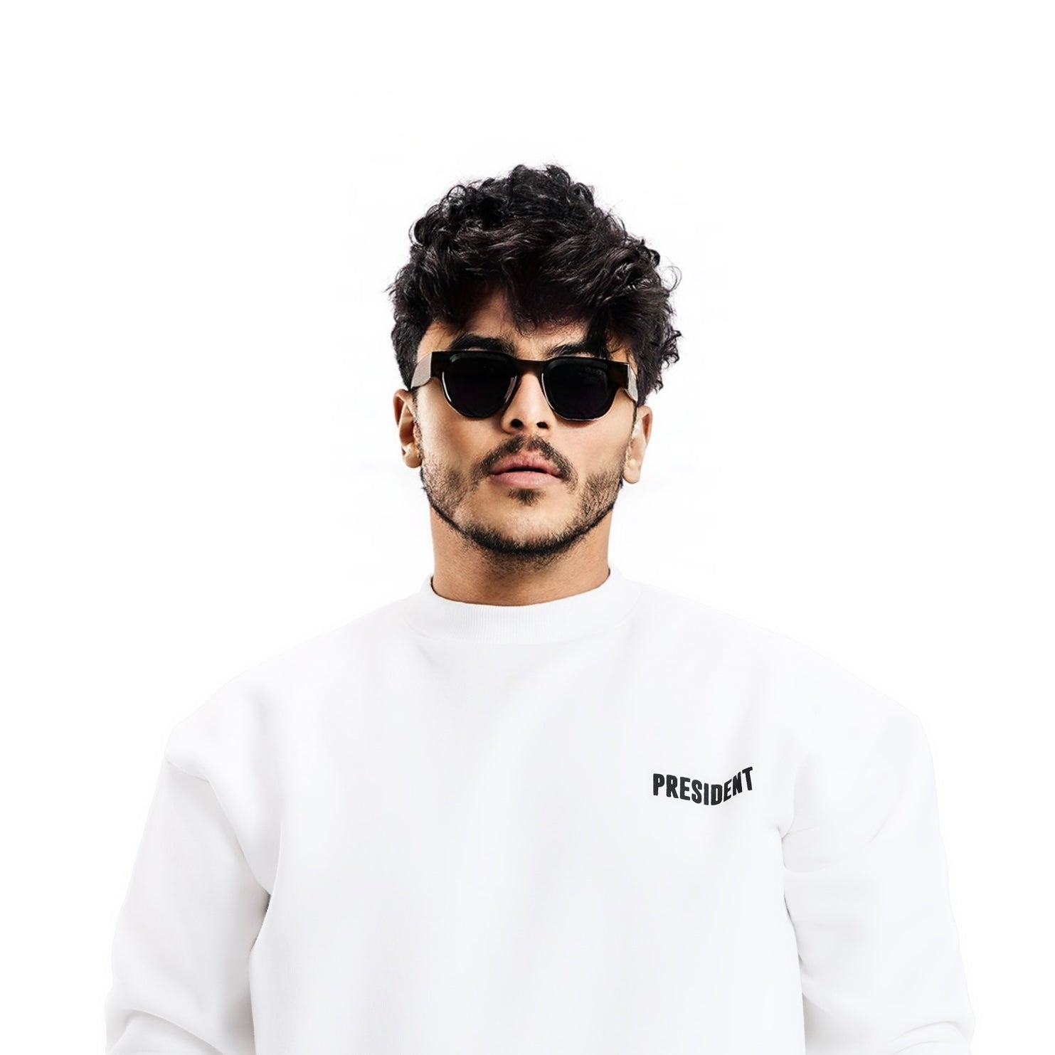 WHITE CREWNECK x BNF PRINTS